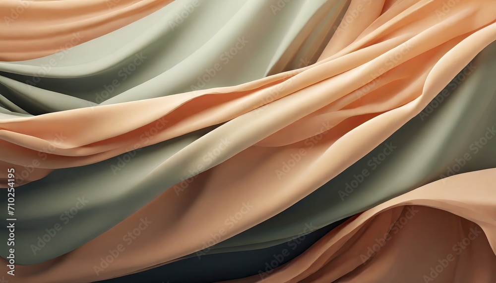 Soft flying silk fabric background.