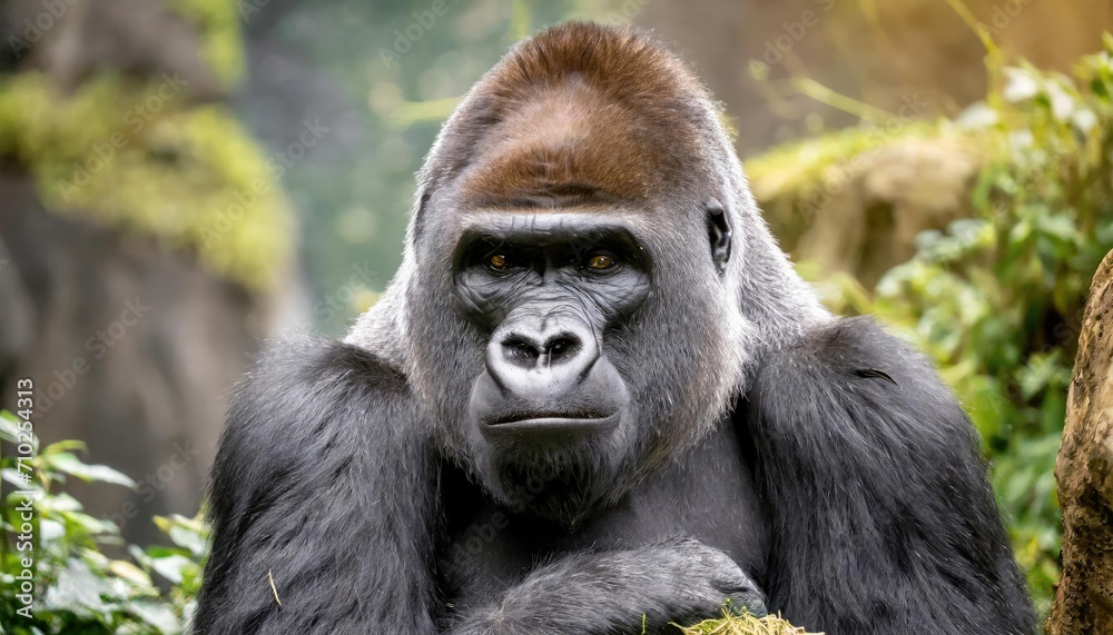 The close up of the Gorilla.