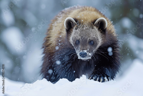 Witnessing a wolverine engaging in a territory marking ritual © Veniamin Kraskov