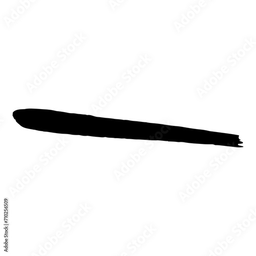 Black vector illustrations brushstrokes. line brush grunge underline shapes