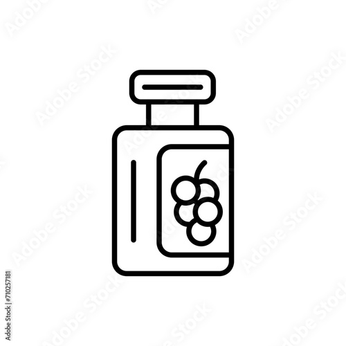 Food jar outline icons, minimalist vector illustration ,simple transparent graphic element .Isolated on white background