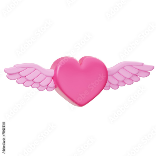 Love Wings Sign 3D Icon