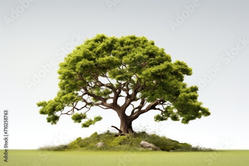 The view of tree isolated on white background