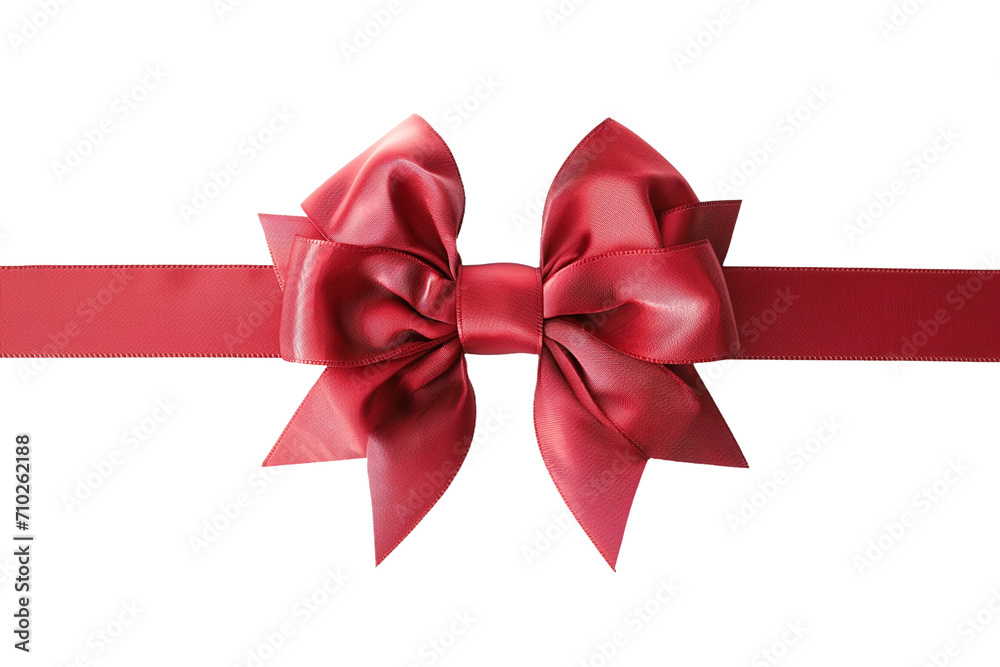 An elegant red bow and ribbon isolated on a transparent background, ideal for Valentine's Day decoration. An elegant red bow and ribbon isolated on a transparent background, ideal for Valentine's Day decoration.