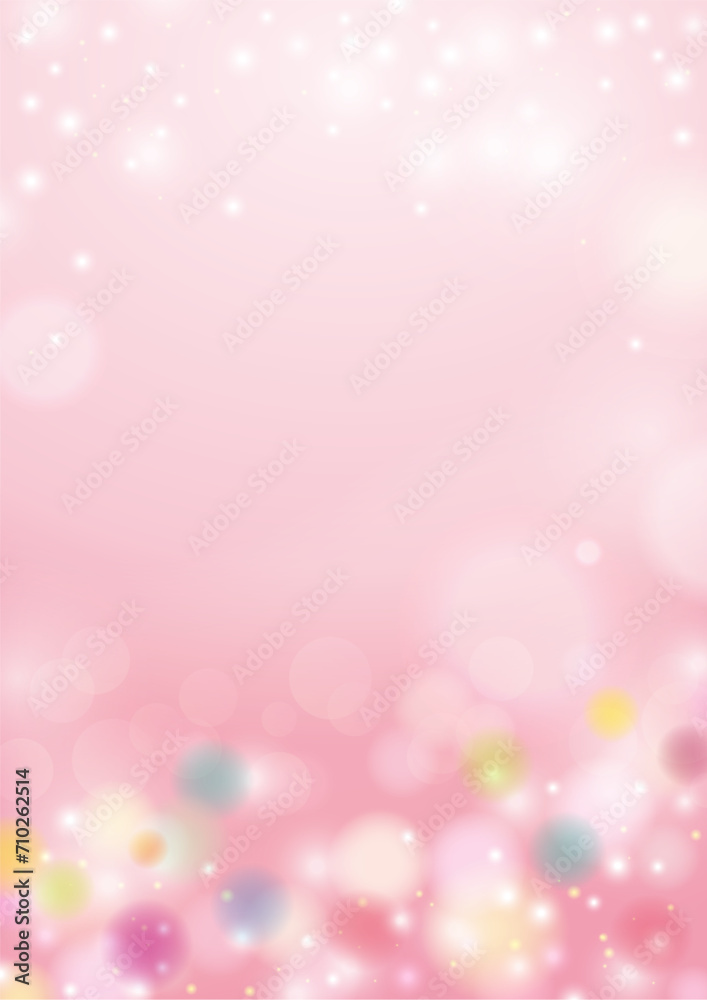 キラキラ背景タテ〜ピンク01