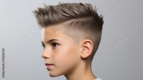 The Rebellious Symmetry of a Young Boys Short Haircut Transformed Into a Mohawk Masterpiece