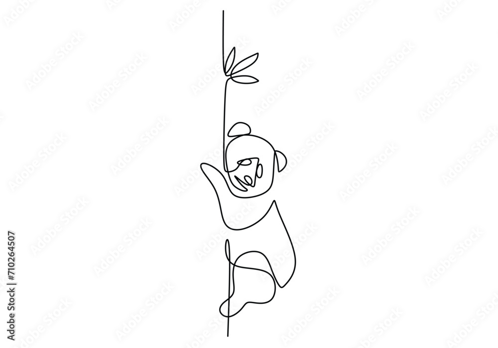 Panda one line drawing. Wild animal continuous line art concept. Vector illustration isolated. Minimalist design handdrawn. Panda one line drawing. Wild animal continuous line art concept. Vector illustration isolated. Minimalist design handdrawn.