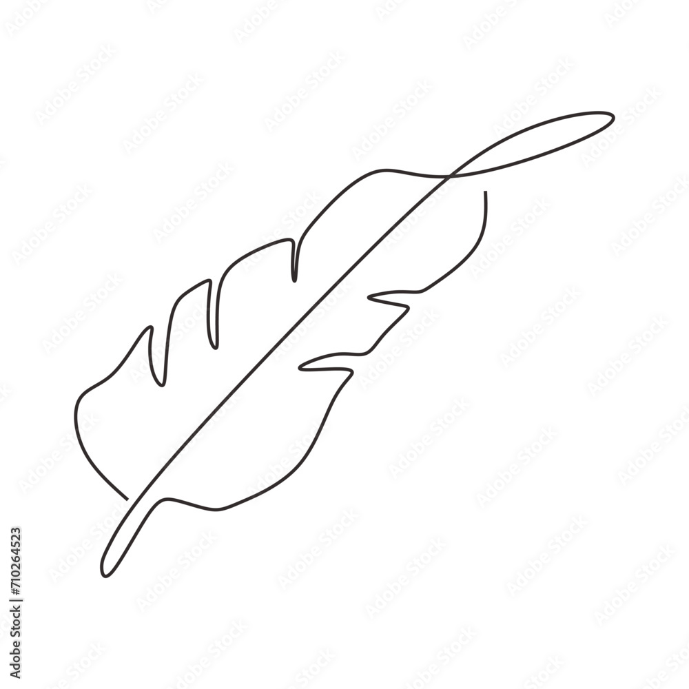 Banana leaf one line drawing. Vector illustration isolated. Minimalist design handdrawn. Banana leaf one line drawing. Vector illustration isolated. Minimalist design handdrawn.