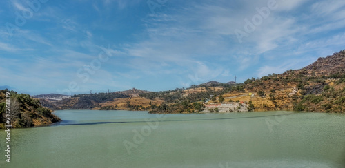 The Atizapán de Zaragoza Madin reservoir an enlarged lake behind a dam in State of Mexico, Mexico. photo