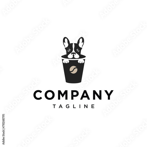 Cup Coffee Dog logo icon vector template.eps