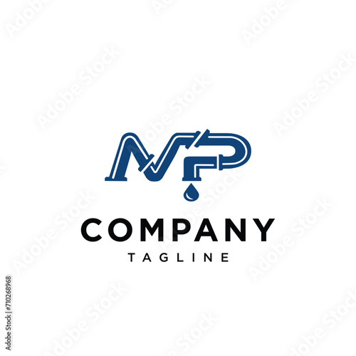 Letter M P Plumbing logo icon vector template.eps