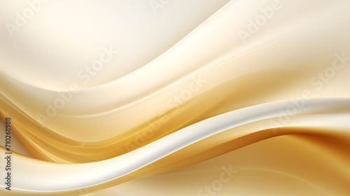 A seamless abstract golden texture background featuring elegant swirling curves in a wave pattern, set against a luxurious gold fabric material background.