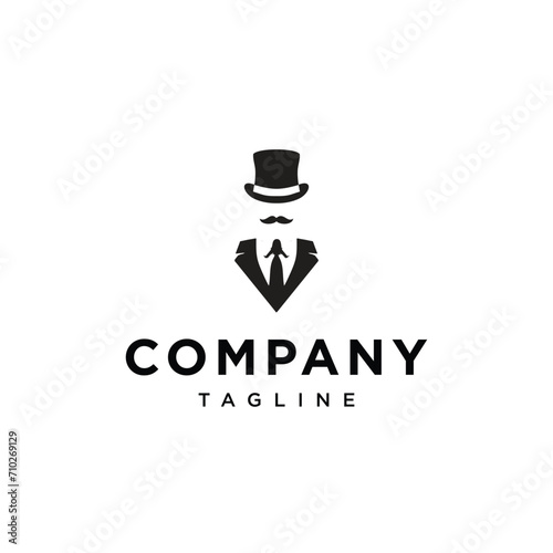 Tuxedo dance logo icon vector template.eps photo