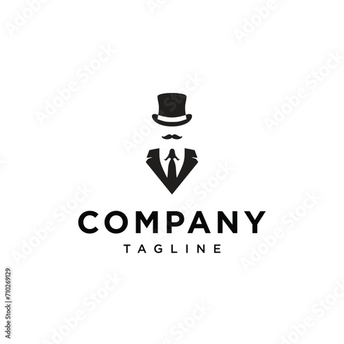 Tuxedo dance logo icon vector template.eps