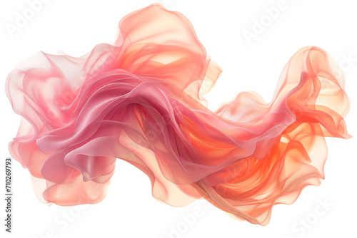 Ethereal coral pink and peach abstract shape, perfect for Valentine's Day designs or romantic decoration.