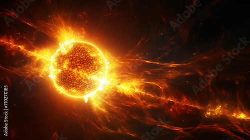 Dark Solar Flare Monitoring Astronomers tracking sol illustration