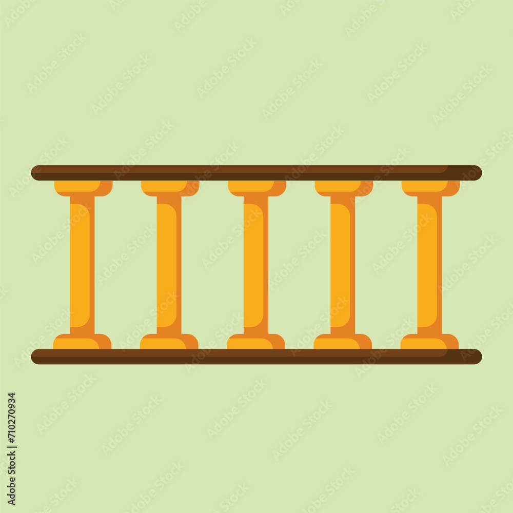 Fototapeta premium Fence icon. Subtable to place on garden, outdoor, etc.