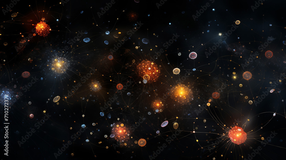Microbial Constellation A dark space peppered with cosmos