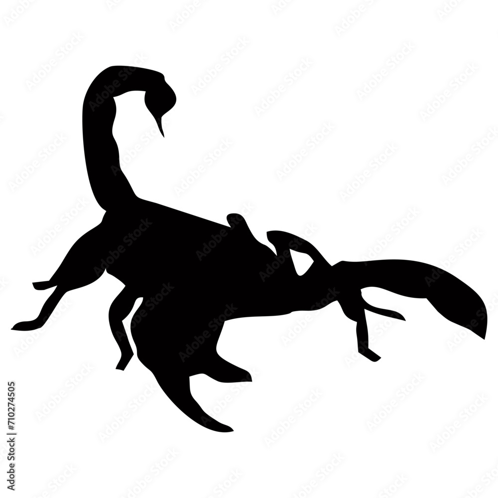 silhouette of a black scorpion walking silhouette of a black scorpion walking