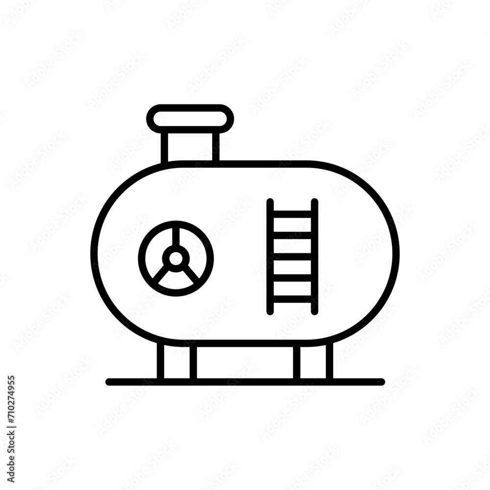 Oil tank outline icons, minimalist vector illustration ,simple transparent graphic element .Isolated on white background Oil tank outline icons, minimalist vector illustration ,simple transparent graphic element .Isolated on white background