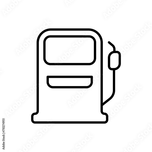 Fuel pump outline icons, minimalist vector illustration ,simple transparent graphic element .Isolated on white background