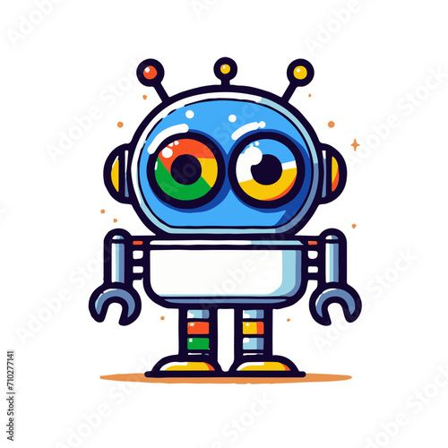 cute illustrated robot 