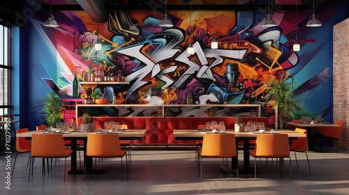 Fototapeta Naklejka Na Ścianę i Meble -  cuisine display restaurant background illustration menu chef, hospitality decor, service gourmet cuisine display restaurant background