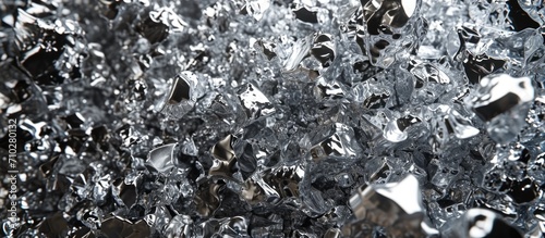 Titanium or aluminum space debris from metallurgy.