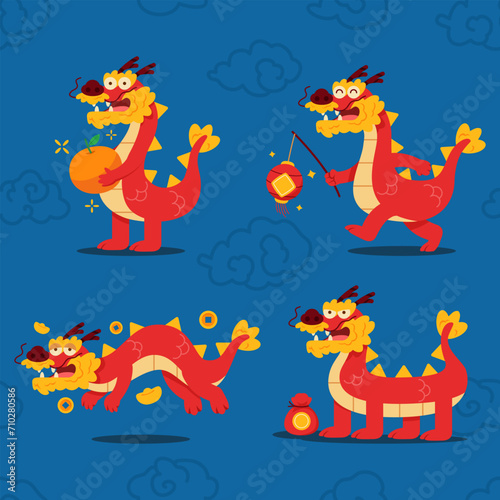 Chinese Dragon Cartoon Character