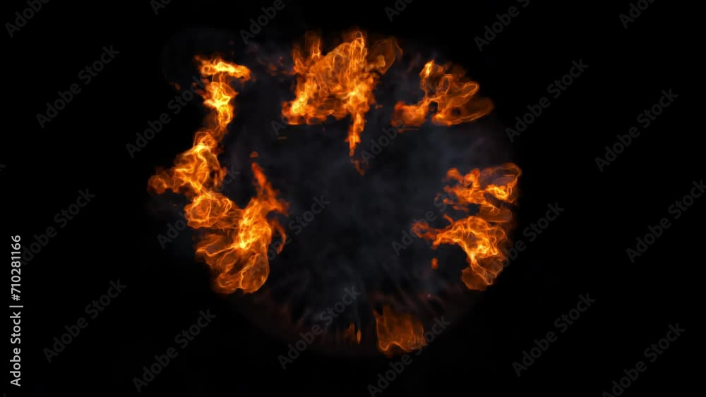 fire burn circle loop effect animation