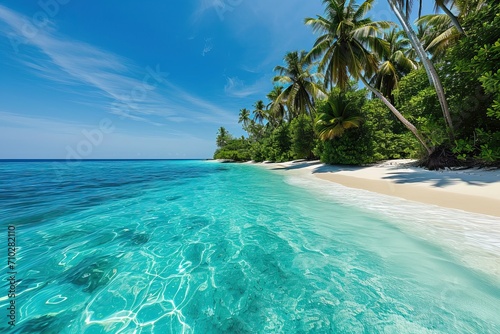 Paradise beach with turquoi...