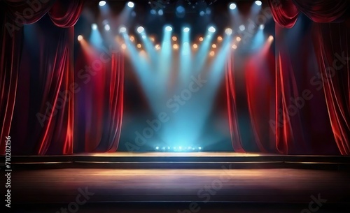 Theater stage light background with spot