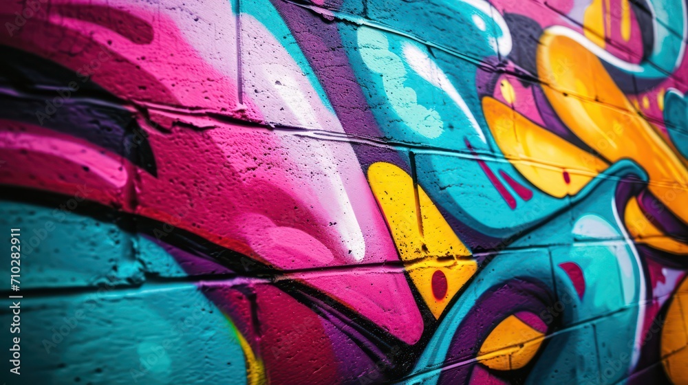 A photo of a graffiti-covered wall with vibrant and abstract patterns, depth of field control method, primitivism, 64K, high resolution --ar 16:9 --v 6 Job ID: 245ca06d-4192-4fe1-9b82-3a73d5901697