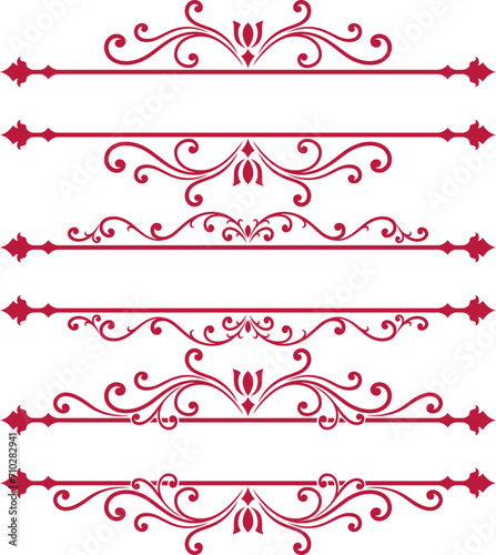 Set decorative border. vector illustration