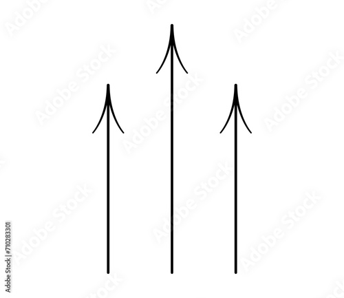 Arrow line icons. Vector sign isolated. Doodle arrows