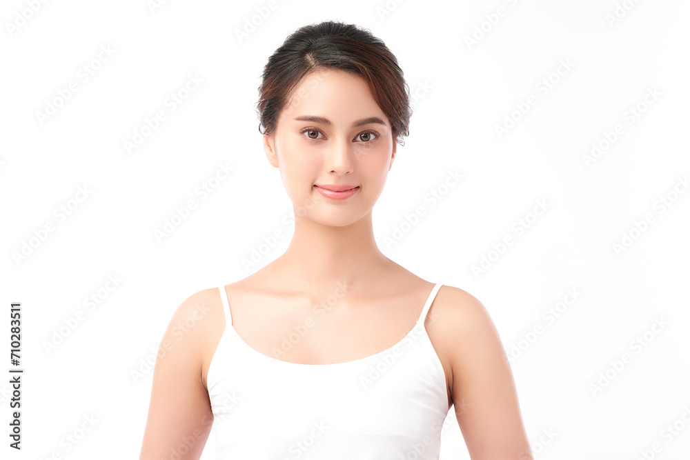 Beautiful young asian woman with clean fresh skin on white background, Face care, Facial treatment, Cosmetology, beauty and spa, Asian women portrait. Beautiful young asian woman with clean fresh skin on white background, Face care, Facial treatment, Cosmetology, beauty and spa, Asian women portrait.