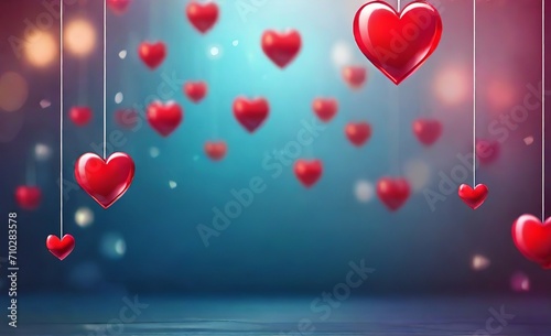 Valentines Day background Heart shape de