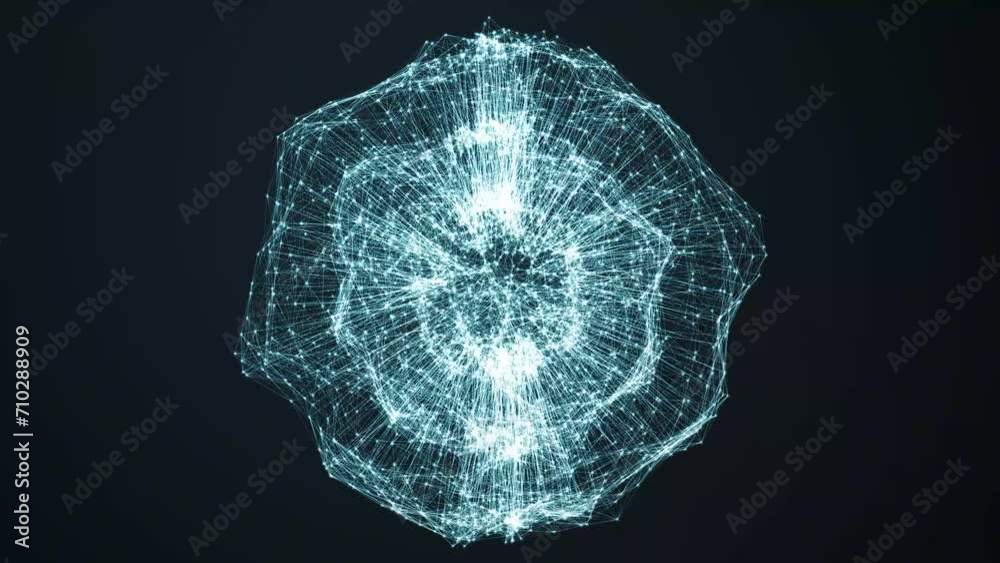 Abstract Moving Lines And Dots Cyber Digital Data Network Abstract Moving Lines And Dots Cyber Digital Data Network