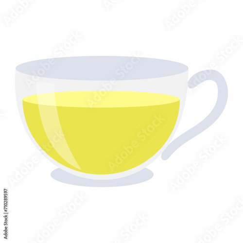 Lemon tea healthy drink vector illustration