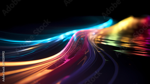 Technology abstract lines background and light effects, technology sense background © ma