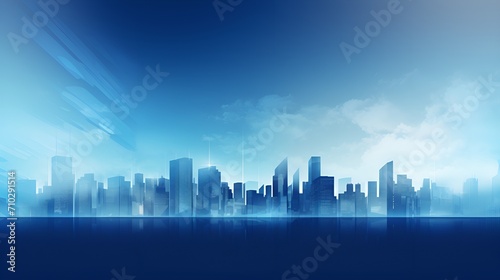 Abstract blue cityscape representing urban complexity , abstract, blue cityscape, urban complexity © Babu
