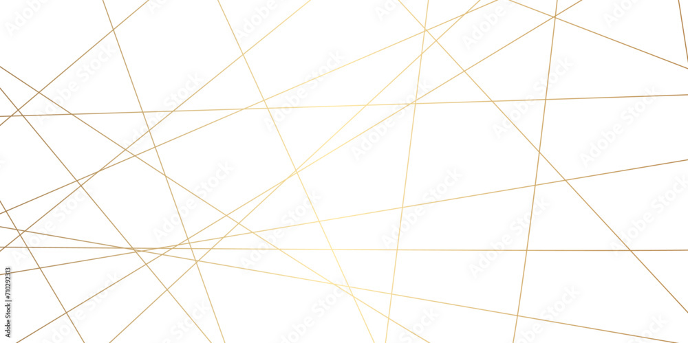 Obraz premium Abstract luxury seamless premium shiny golden random chaotic square and triangle lines on transparent background. Vector, illustration