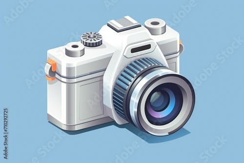 Colorful 3D cartoon camera isometric