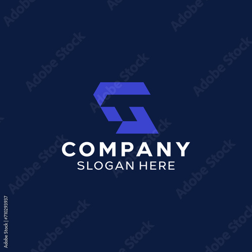 Letter GT TG Simple Monogram Logo