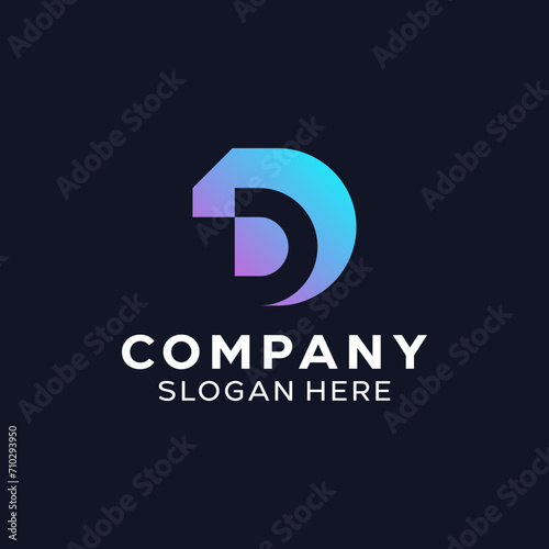 Letter D Simple Monogram Logo