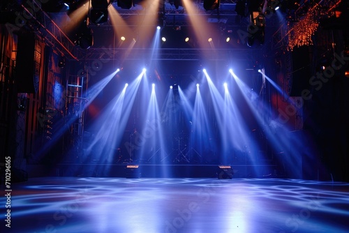 Empty concert stage with il...