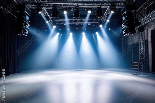 Empty concert stage with il...