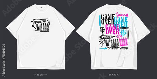 Graffiti t shirt design, brutalism t-shirt design, urban graphic t-shirt, street style fashion design, streetwear design for print or screen printing, cool slogan quote typography lettering