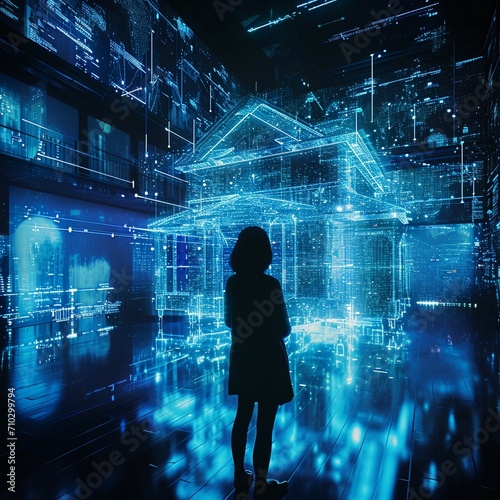 Virtual House Contact on Dark Digital Screens