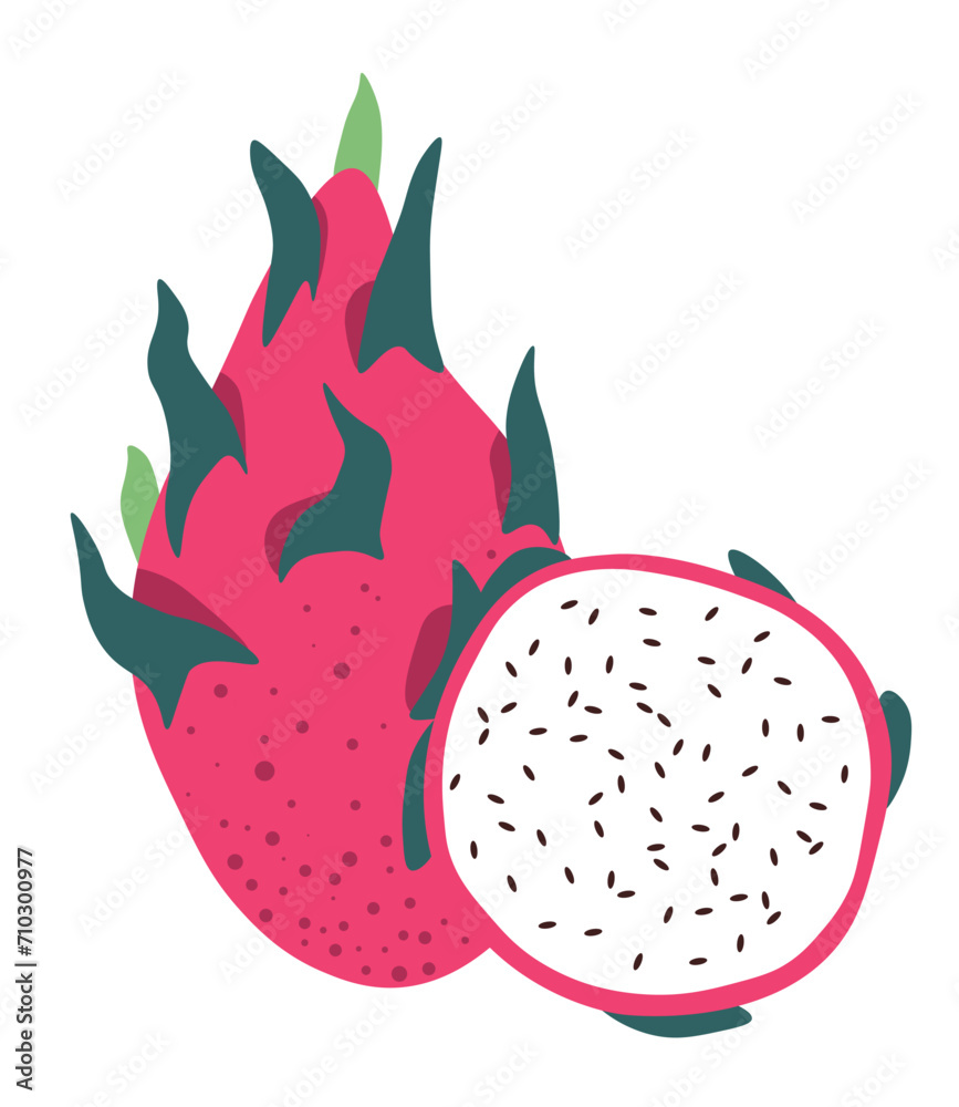 Dragon fruit or sweet pitaya, exotic ingredients Dragon fruit or sweet pitaya, exotic ingredients